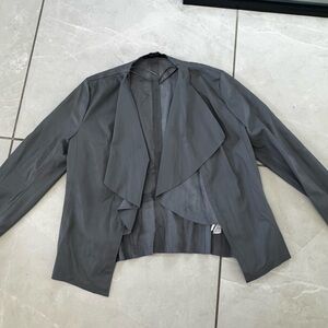 Zara Gray Blazer Modern Waterfall Style